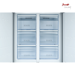 یخچال فریزر-ساید-بای-ساید-ایکس ویژن-مدل-tf540--نمای-داخل-یخچال-از-روبرو-